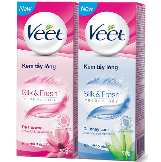 Kem tẩy lông Veet Silk & Fresh 50g