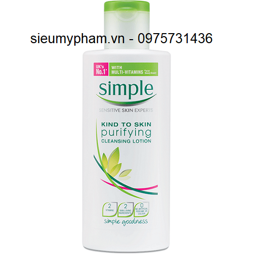 Tẩy trang Simple Kind To Skin Purifying Cleansing Lotion