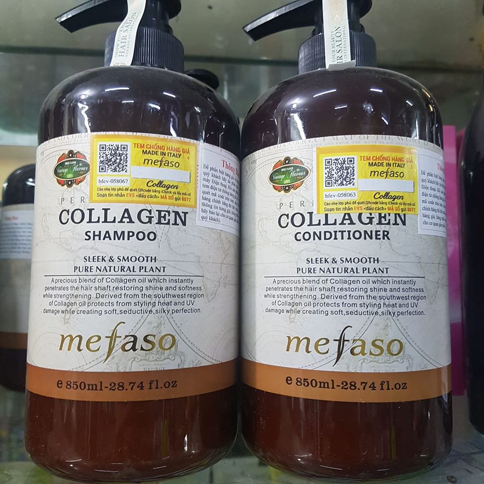 Dầu xả ngăn rụng tóc Mefaso Collagen Biotin