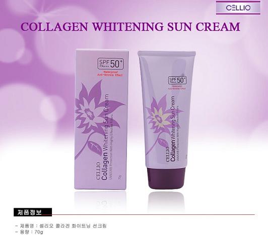 Kem chống nắng trắng da Cellio Collagen Hàn Quốc