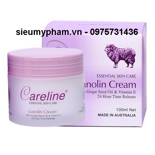 Kem dưỡng da nhau thai cừu Careline Lanolin Cream Úc